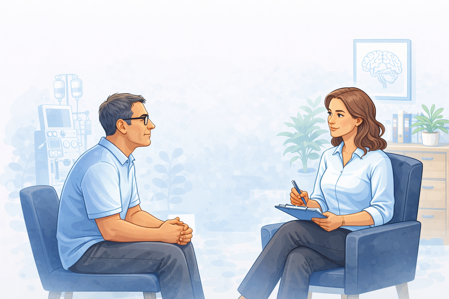 Psychologie dialyse — soutien psychologique patient hémodialysé Centre M'Hamid Marrakech